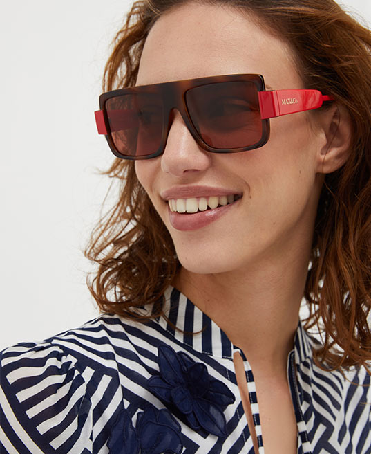 Brille in Colorblocking-Optik - dunkelbraun - MAX&Co.