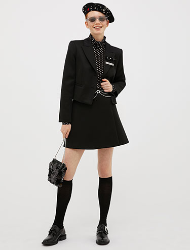 Cropped-Blazer aus technischem Jersey - schwarz - MAX&Co.