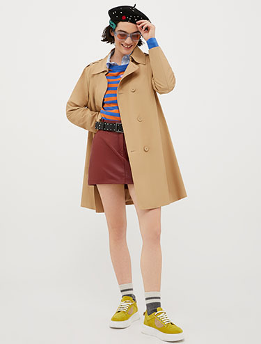 Trenchcoat aus Funktions-Baumwolle - braun - MAX&Co.